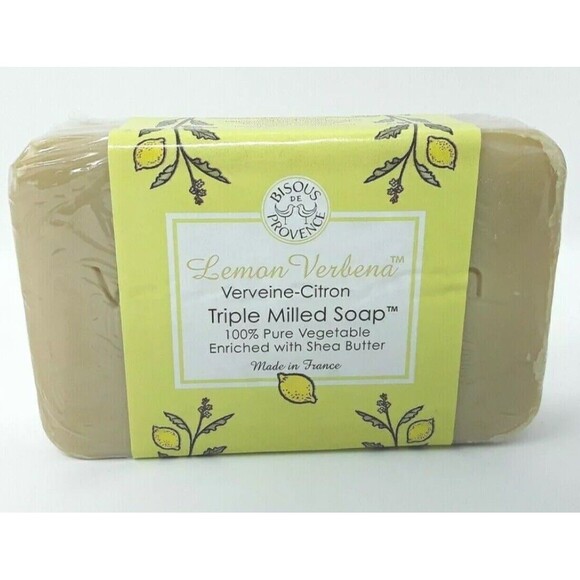 4 X Trader Joe's Bisous de Provence Lemon Verbena Triple Milled Soap Shea Butter - Picture 5 of 5